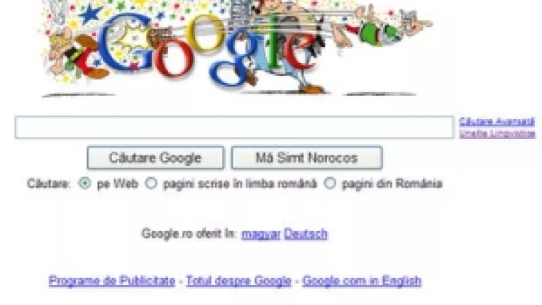Cea de-a 50-a aniversare a lui Asterix si Obelix:  Logo special Google