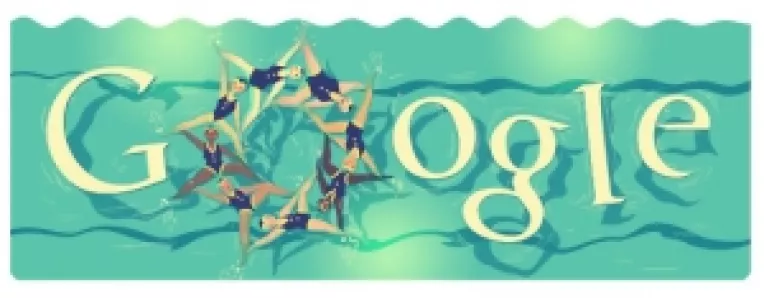 Gandul.info : Proba de INOT SINCRON de la JOCURILE OLIMPICE LONDRA 2012  este celebrata de GOOGLE printr-un logo special